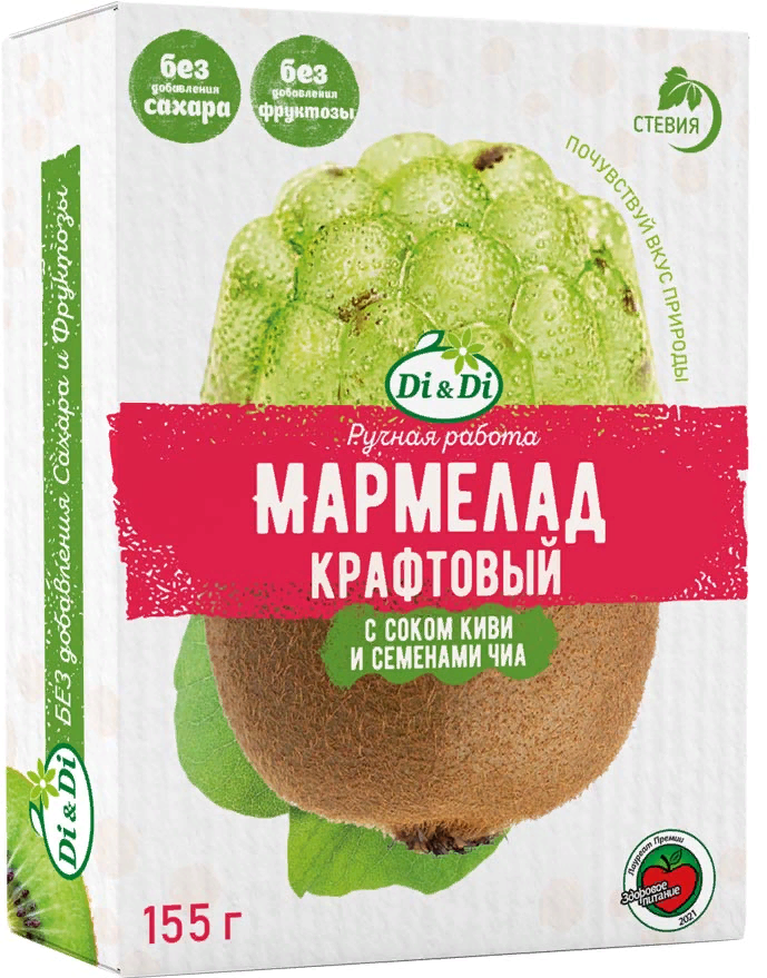  Умные сладости Мармелад с соком киви и семенами чиа, 155г в Воронеже