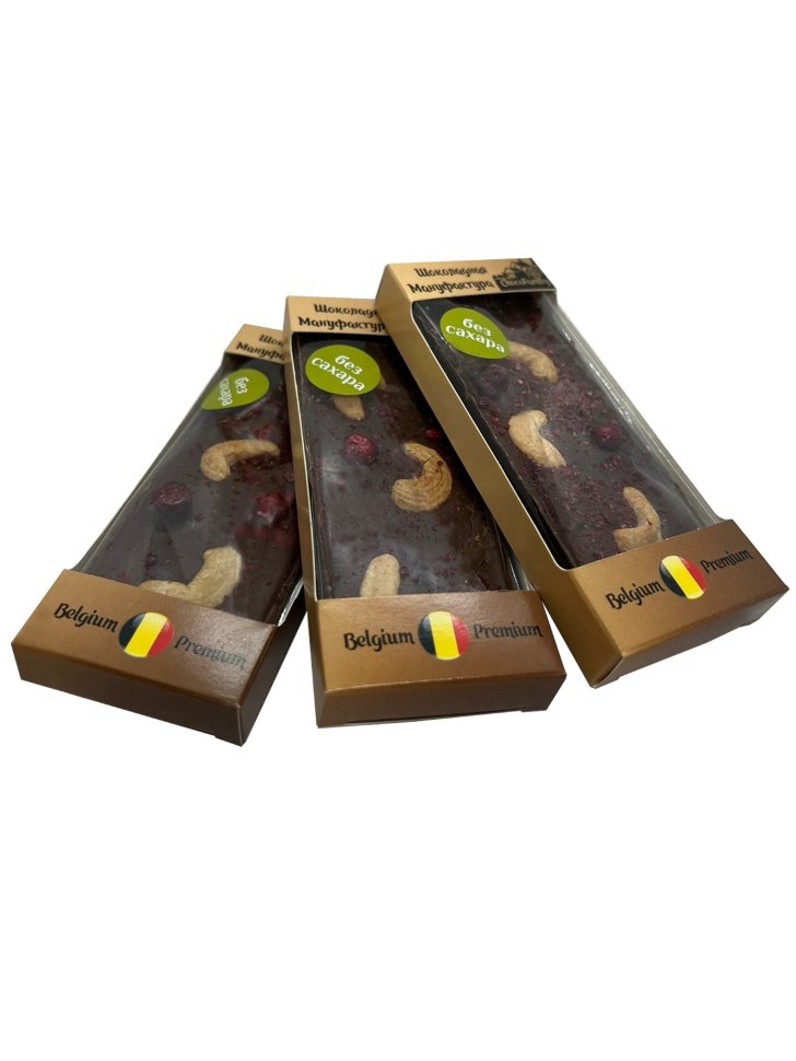 Шоколад Belgium Premium молочный с кешью и брусникой БЕЗ САХАРА, 50г  в Воронеже