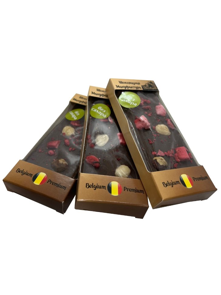 Шоколад Belgium Premium молочный с фундуком и клубникой БЕЗ САХАРА, 50г   в Воронеже