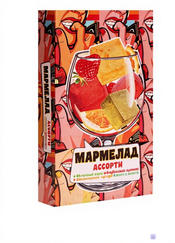  Мармелад АлкоАссорти(яблочный виски, клубничный просекко, апельсиновый вермут, лайм текила) 110г в Воронеже