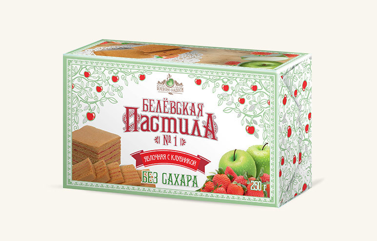Пастила 250г с клубникой белевская диетическая  в Воронеже