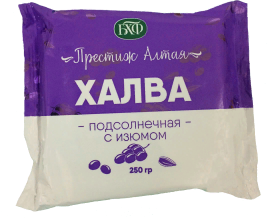 АКЦИЯ!!! Халва подсолнечная с ИЗЮМОМ брикет 250г   в Воронеже