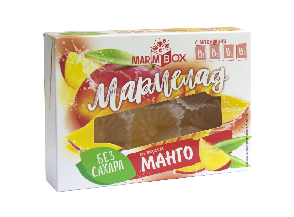 Мармелад желейный Marmbox БЕЗ САХАРА "Манго" 200г в Воронеже