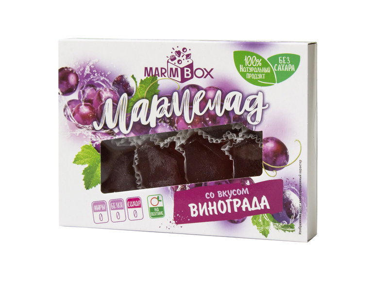 Мармелад желейный Marmbox "Виноград" 170г в Воронеже